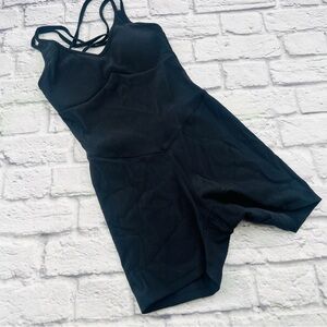 ZYIA Active Twilight Reve Romper Size XS Black Shapewear Bodysuit Activewear